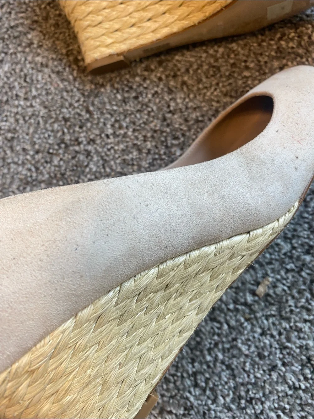 LK Bennett Cream Wedge Pumps with Subtle Metallic Heel